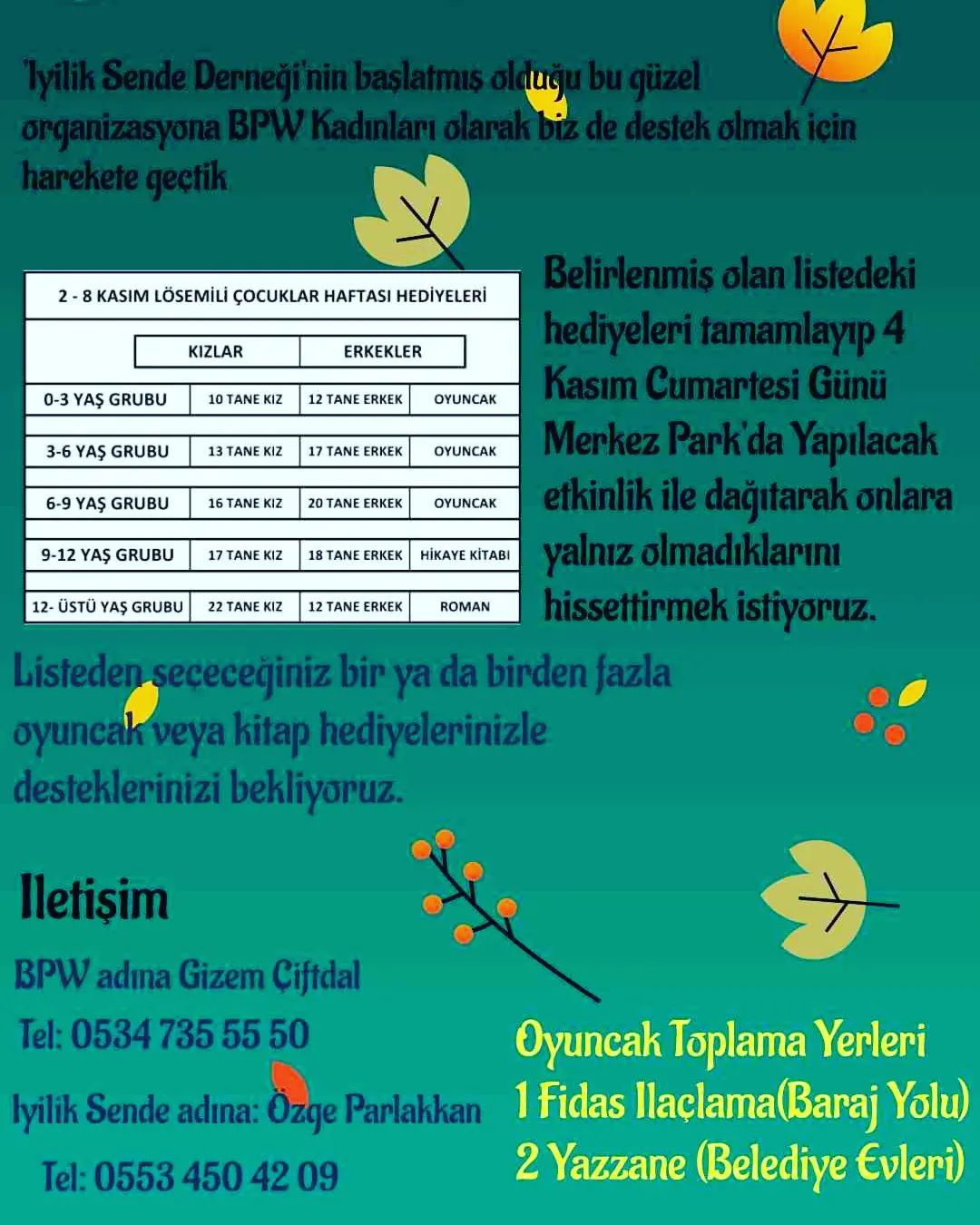 2-8 Haftası Lösemili Çocuklar Haftası Hediyeleri